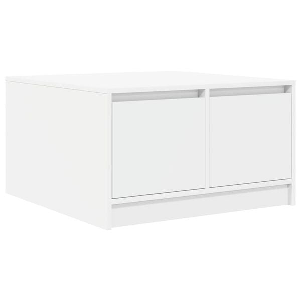 vidaXL Salontafel met lades 70,5x70x40 cm wit