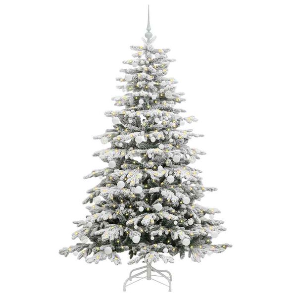 vidaXL Kunstmatige Inklapbare Kerstboom Wit 180 cm PE en PVC