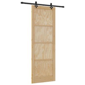 vidaXL Schuifdeur ORKDAL Naturel 83 x 232 cm Massief grenenhout