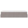 vidaXL Ottoman bed met matras 80x200cm stof taupe