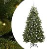 vidaXL Kunstkerstboom met 300 LED Groen 210 cm PVC en Metaal