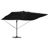 vidaXL Cantilever Roma parasol Zwart en Zwart 352 x 251 x 265 cm