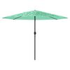 vidaXL Parasol met stalen paal 324x324x247 cm groen