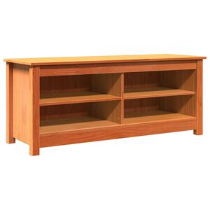 vidaXL Opslagbank 110 x 38 x 45,5 cm Massief grenenhout Wasbruin