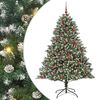 vidaXL Kunstkerstboom met 300 LED Groen 180 cm PVC en Plastic en Staal