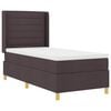 vidaXL Boxspringbed met matras met hoofdeinde Bruin 90 x 190 cm Stof