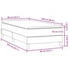 vidaXL Boxspring met matras fluweel lichtgrijs 90x220 cm