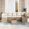 vidaXL Tuin Sofa Set 8 pcs Beige en wit