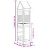 vidaXL Speeltoren Bruin 52,5 x 85 x 265 cm Massief ge&iuml;mpregneerd hout