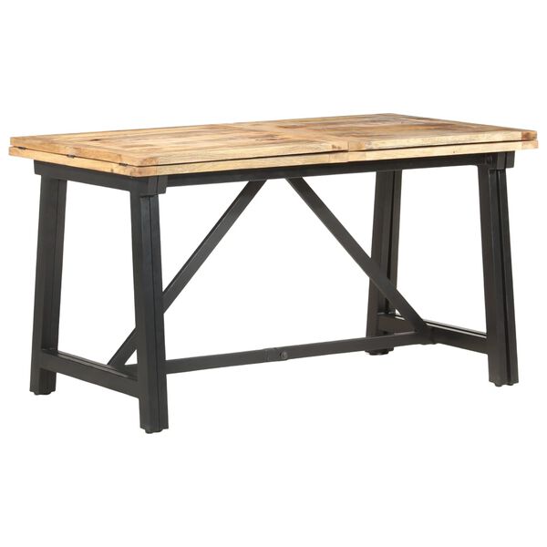 vidaXL Eettafel uitschuifbaar 280x80x75 cm massief mangohout