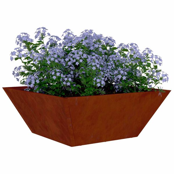 vidaXL Tuin Bloempot 5 pcs Roestig 40 x 40 x 15 cm Cortenstaal
