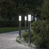 vidaXL Bolderverlichting 3 stuks 80 cm RVS IP44