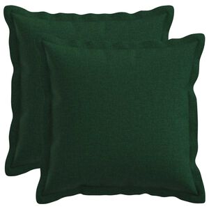 vidaXL Kussensloop 2 pcs HOUTEN Donkergroen 30 x 30 cm Faux Linnen