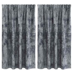 vidaXL Velvet Gordijnen 2 st Zilvergrijs 140 x 140 cm Fluweel