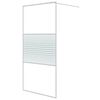 vidaXL Inloopdouchewand 100x195 cm transparant ESG-glas wit