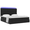 vidaXL Opbergbed met LED met matras met LED Zwart 160 x 200 cm Fluweel