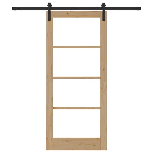 vidaXL Schuifdeur ORKDAL Natuurlijk en Zwart 86 x 198,5 cm