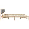 vidaXL Bedframe Lichtgrijs 160 x 200 cm Massief grenenhout