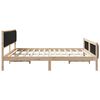 vidaXL Bedframe Bruin en zwart 200 x 200 cm Massief grenenhout