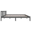 vidaXL Bedframe massief hout grijs 140x200 cm