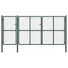 vidaXL Tuinpoort staal 400x200 cm groen