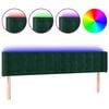 vidaXL Hoofdbord LED 183x16x78/88 cm fluweel donkergroen