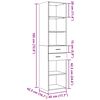 vidaXL Hoge kast 45x42,5x185 cm bewerkt hout grijs sonoma eikenkleurig