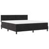 vidaXL LED Box Spring Bed met hoofdeinde Zwart 180 x 200 cm Fluweel