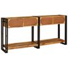 vidaXL Wandtafels 2 pcs Bruin 160 x 33 x 75 cm Massief Mango hout