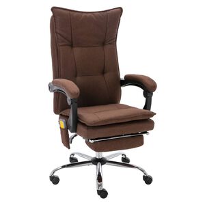 vidaXL Kantoormassagestoel stof bruin