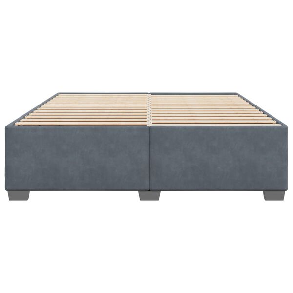 vidaXL Bedframe zonder matras 180x200 cm fluweel donkergrijs