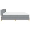 vidaXL Boxspringbed met matras Lichtgrijs 200 x 200 cm Stof