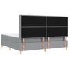 vidaXL Boxspringbed met matras Lichtgrijs 200 x 200 cm Stof