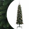 vidaXL Smalle kunstkerstboom met kerstballen 120 cm 150 LED's Warmwit