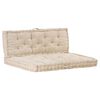 vidaXL Palletvloerkussens 2 st katoen beige