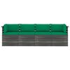 vidaXL Tuinbank 4-zits met kussens pallet massief grenenhout
