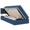 vidaXL Opbergbed met LED met matras met LED Blauw 90 x 200 cm Stof