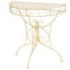 vidaXL Bijzettafel vintage stijl half rond 72x36x74 cm metaal goud