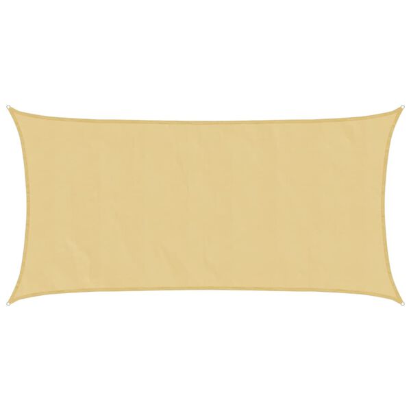 vidaXL Zonnezeil 7x4 m 100% polyester oxford zandkleurig