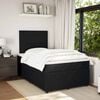 vidaXL Boxspring met matras fluweel zwart 120x190 cm