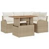 vidaXL Tuin Sofa Set 5 st beige en cr&egrave;mekleurig