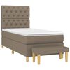 vidaXL Boxspring met matras stof taupe 80x200 cm
