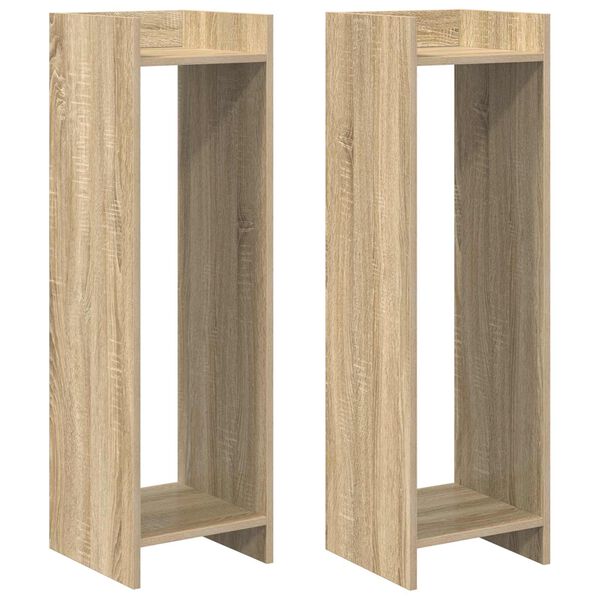 vidaXL Plantenstandaard Sonoma Eiken 30 x 30 x 100 cm Bewerkt hout