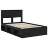 vidaXL Bedframe met hoofdeinde Zwart 120 x 190 cm Massief grenenhout