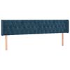 vidaXL Boxspring met matras fluweel donkerblauw 180x200 cm