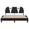 vidaXL Bedframe "Viana" met LED zonder matras zwart en wit 120x200 cm
