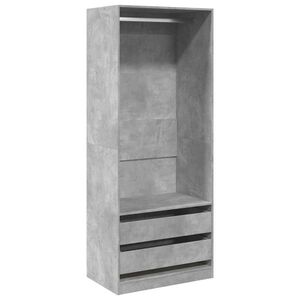 vidaXL Kledingkast 80x50x200 cm bewerkt hout betongrijs