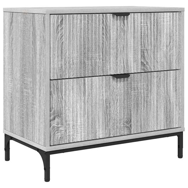 vidaXL Nachtkastje Grijs sonoma 63.5 x 36 x 61 cm Bewerkt hout