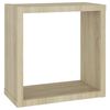 vidaXL Wandschappen kubus 6 st 30x15x30 cm sonoma eikenkleurig