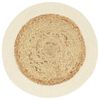 vidaXL Placemats 6 st rond 38 cm jute en katoen natuurlijk